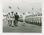Brazil Participation - Armando Vidal (Commisioner General) reviewing troops with Colonel John J. O'Hare