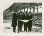 Brazil Participation - Building - Armando Vidal (Commissioner General) and group in front of construction