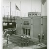 Saluting flag at Queens Host House