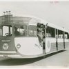 Buses - Greyhound Lines - Woman waving