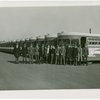 Buses - Greyhound Lines - Uniformed men in front of bus