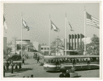Buses - Greyhound Lines - In front of Administration Building and Bridge of Tomorrow
