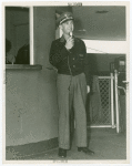 Buses - Greyhound Lines - Employee on microphone