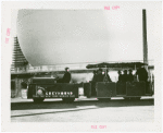Buses - Greyhound Lines - Tractor Trains - Grover Whalen and group on train