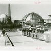 Buses - Greyhound Lines - Tractor Trains - Grover Whalen and group on train