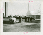 Buses - Greyhound Lines - Tractor Trains - Grover Whalen and group on train