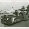 Buses - Greyhound Lines - Tractor Trains - Employee drives train