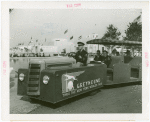Buses - Greyhound Lines - Tractor Trains - Employee drives train
