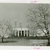 Business Systems and Insurance Building - Blossoming trees, close-up