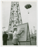 Children - Art Classes - Girl paints Parachute Jump