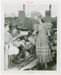 Children - Crippled Children's Outing - Boy receiving lunch from Old New York actress