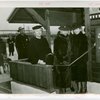 Children's World - Mrs. Herbert Hoover cuts ribbon across Girl Scout Chalet