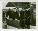 Children's World - Mrs. Herbert Hoover cuts ribbon across Girl Scout Chalet