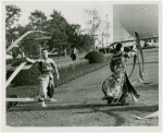 China Participation - Entertainers - Man and woman dancing with ribbons