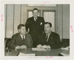 Chrysler Corp. - K.T. Keller, William L. Cost and Grover Whalen at contract signing