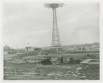 Construction - Site of American Jubilee with Parachute Jump in background