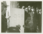 Construction - Ceremonies and Events - Grover Whalen and others at cornerstone laying ceremony