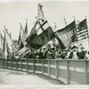 Construction - Ceremonies and Events - Men in costume with flags at Theme Center groundbreaking