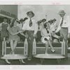 Contests - American Express Chairpushing Championship winners with Jules Williams and Ruth Mix