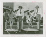 Contests - American Express Chairpushing Championship winners with Jules Williams and Ruth Mix