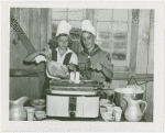 Contests - Boy Scout and Camp Fire Girl in Flapjack-flipping contest