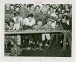 Contests - Children in pie-eating contest with Tommy Dorsey keeping time
