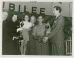 Contests - Super Girl and Super Man contest winners with Morris Gest, Lucy Monroe, Harvey Gibson and Ray Middleton