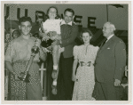 Contests - Super Man and Super Girl contest winners with Harvey Gibson and others