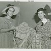 Contests - America through the Needle's Eye - Judges with crocheted bedspread
