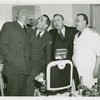 Contests - Barbershop Quartets - Members of the Society for the Preservation and Encouragement of Barber Shop Quartet Singing in America, Inc. with barber shop owner