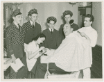 Contests - Barbershop Quartets - Sigmund Spaeth being serenaded by Western Union singing telegram at barbershop