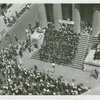 Contests - Barbershop Quartets - Crowd on Wall Street listening to barber shop contestants
