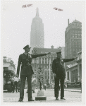 Contests - Barbershop Quartets - Member Kansas City, Missouri Police Department Quartet directing traffic with New York City police officer