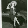 Contests - Beauty - Fairest of the Fair - Miss Frances Nolle, Winner with Trylon and Perisphere trophy
