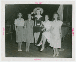 Contests - Beauty - Fairest of the Fair - Winner with Trylon and Perisphere trophy and four runner-ups