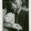 Contests - Beauty - Television Girl - Winner being kissed by World's Fair official