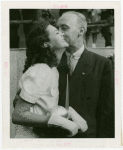 Contests - Beauty - Television Girl - Winner being kissed by World's Fair official