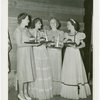 Contests - Beauty - Typical Miss New York - Winner and runner-ups with trophies