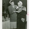 Contests - Coffee Making - Carmen Miranda drinking coffee with winner