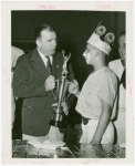 Contests - Doughnut - Randolph Jennings giving trophy to winner