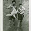 Contests - Duck Chase - Boy and girl with prize ducks