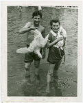 Contests - Duck Chase - Boy and girl with prize ducks
