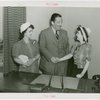 Contests - Spelling Bee - Winner with mother and Grover Whalen