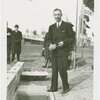 Cosmetics - Strong Box - Herman L. Brooks (President, Perfumery and Cosmetic Exhibits) holding box