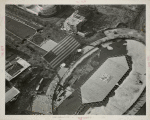 Court of Peace - Dedication, aerial view of Giant American Flag