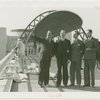 Cuba Participation - Grover Whalen, Paulino Soles y Estrada (Commissioner General), Gallo Soles, and Julius Holmes on bridge