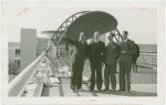 Cuba Participation - Grover Whalen, Paulino Soles y Estrada (Commissioner General), Gallo Soles, and Julius Holmes on bridge