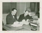 Czechoslovakia Participation - Ladislav Turnovsky (Czech Commissioner) and Grover Whalen sign contract
