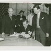 Czechoslovakia Participation - Benes, Edward (President) - Vladimir Hurban (Czechoslovakian Minister to the U.S.) signs book