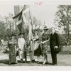 Denmark Participation - Mrs. Astor and group with flag